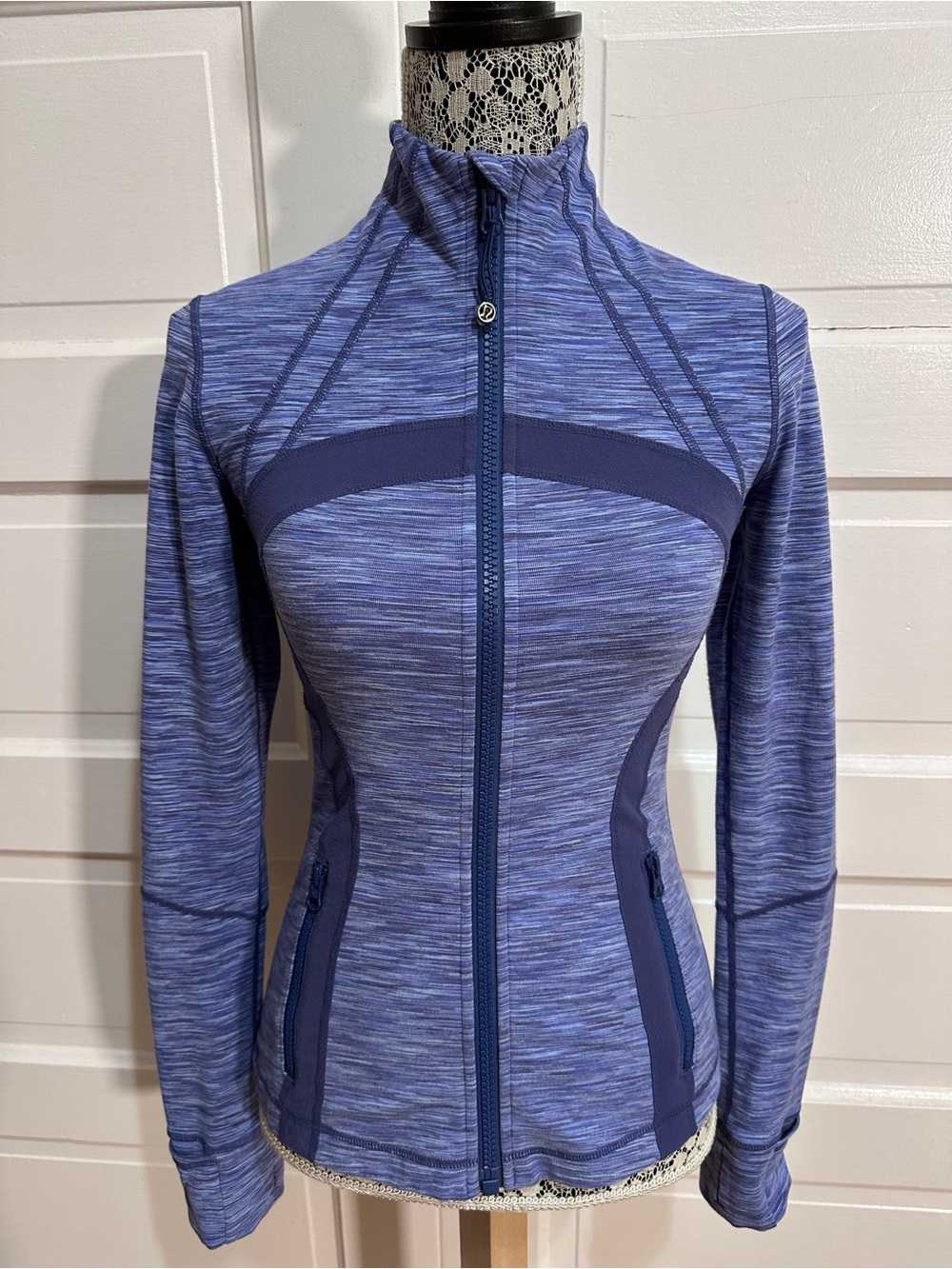 Lululemon Define Jacket Size 4 Royalty Blue Space Dye Flattering Fit $128